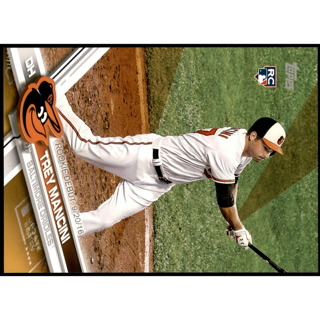 2017 Topps Update #US227 Trey Mancini 5x7 Gold Card: $8
