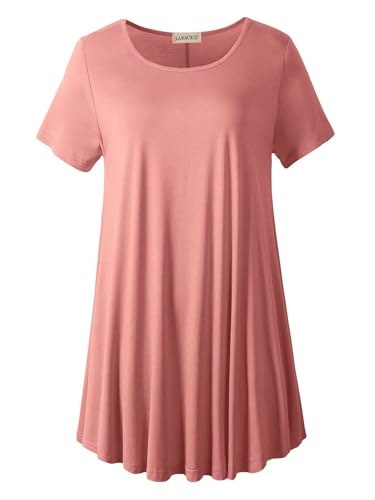 Larace Plus Size Short Sleeve Tunic Shirt 6X: $19.99 Larace Plus Size Short Sleeve Tunic Shirt 6X: $19.99