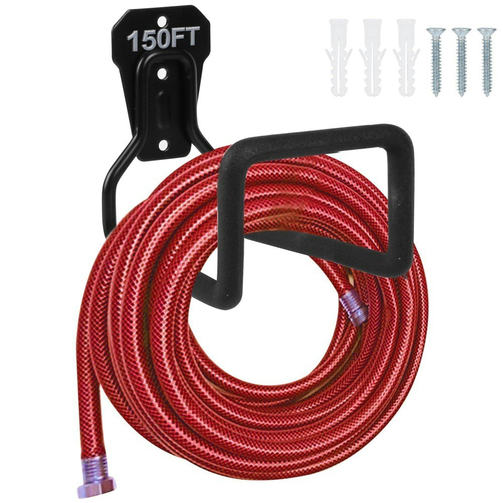 Wellfor Wall-Mounted Metal Garden Hose Holder: $112.99 Wellfor Wall-Mounted Metal Garden Hose Holder: $112.99