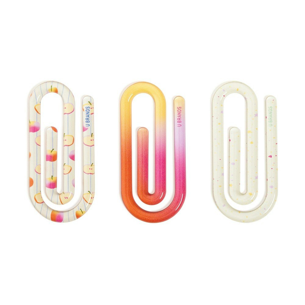 U Brands Jumbo Acrylic Paper Clips 3-Pack: $2.99 U Brands Jumbo Acrylic Paper Clips 3-Pack: $2.99