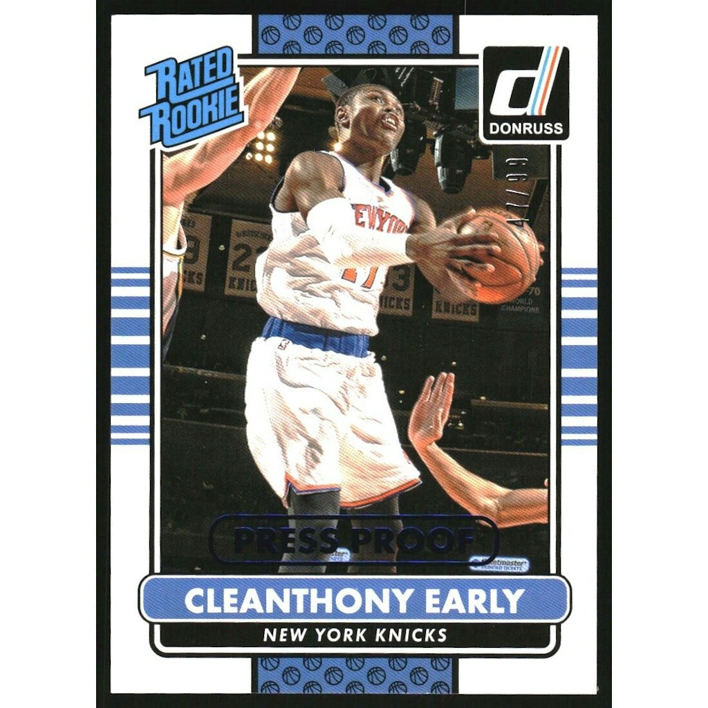 2014-15 Donruss Press Proofs Blue Cleanthony Early Card #220: $5 2014-15 Donruss Press Proofs Blue Cleanthony Early Card #220: $5