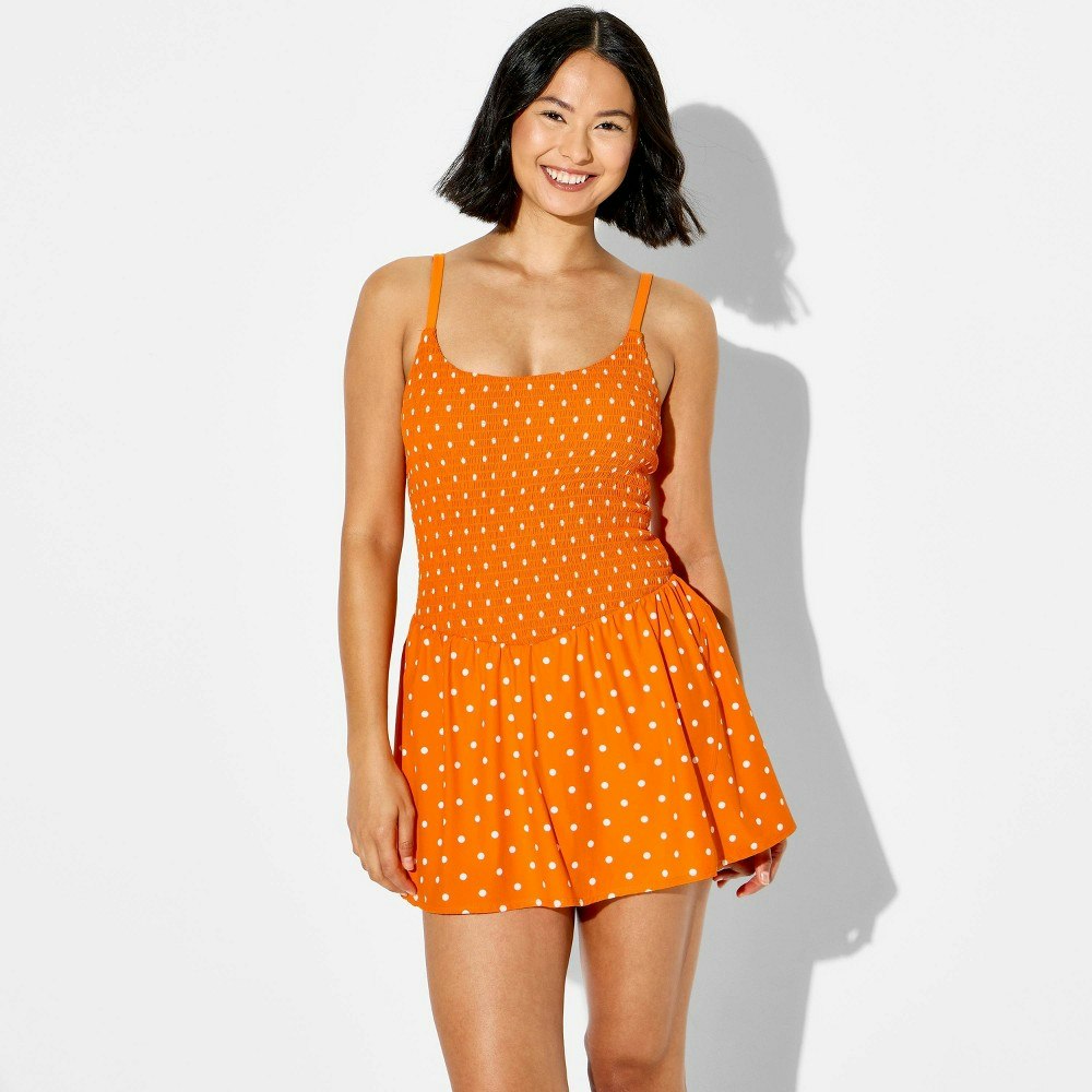 JoyLab Women's Polka Dot Smocked Dress: $40 JoyLab Women's Polka Dot Smocked Dress: $40