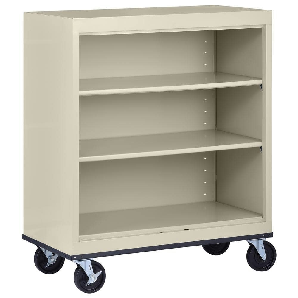 42-Inch Tall 3-Shelf Steel Mobile Bookcase: $305.32