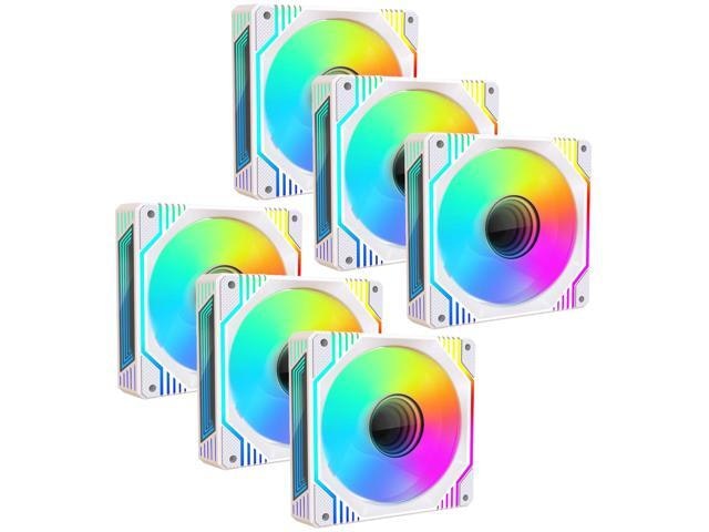 120mm Infinity Mirror ARGB PWM Cooling Fan 6-Pack: $69.99