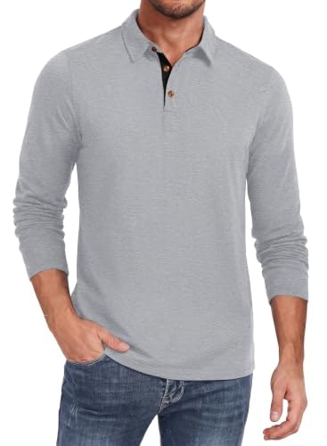 Pegeno Men's Long Sleeve Polo Shirt: $19.54 Pegeno Men's Long Sleeve Polo Shirt: $19.54