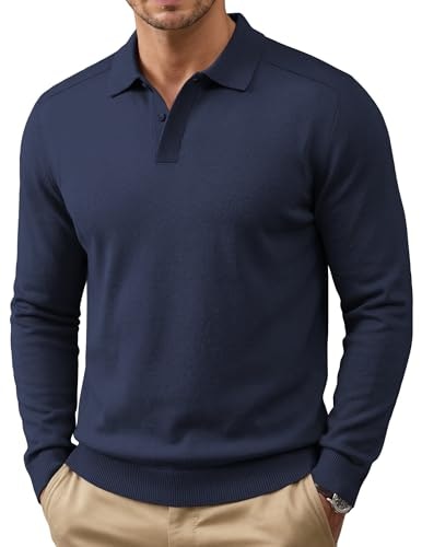 Coofandy Men's Long Sleeve Knit Polo Sweater: $19.98 Coofandy Men's Long Sleeve Knit Polo Sweater: $19.98