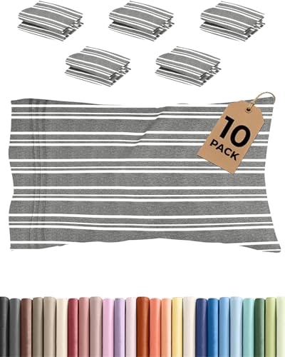 Grey Striped Standard Pillowcase 10-Pack: $27.19