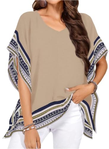 Falechay Women's Boho Flowy Dolman Gauze Top: $23.97