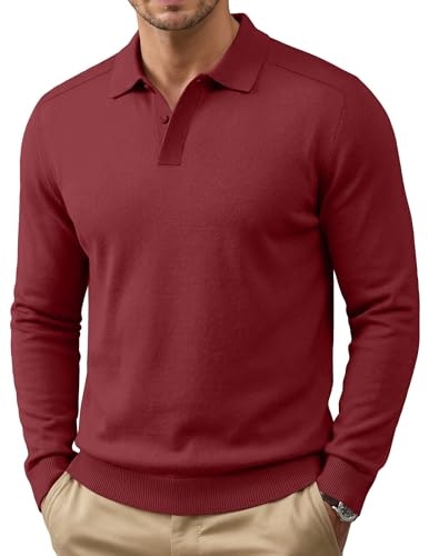 Coofandy Men's Slim Fit Knit Long Sleeve Polo Shirt: $25.98 Coofandy Men's Slim Fit Knit Long Sleeve Polo Shirt: $25.98
