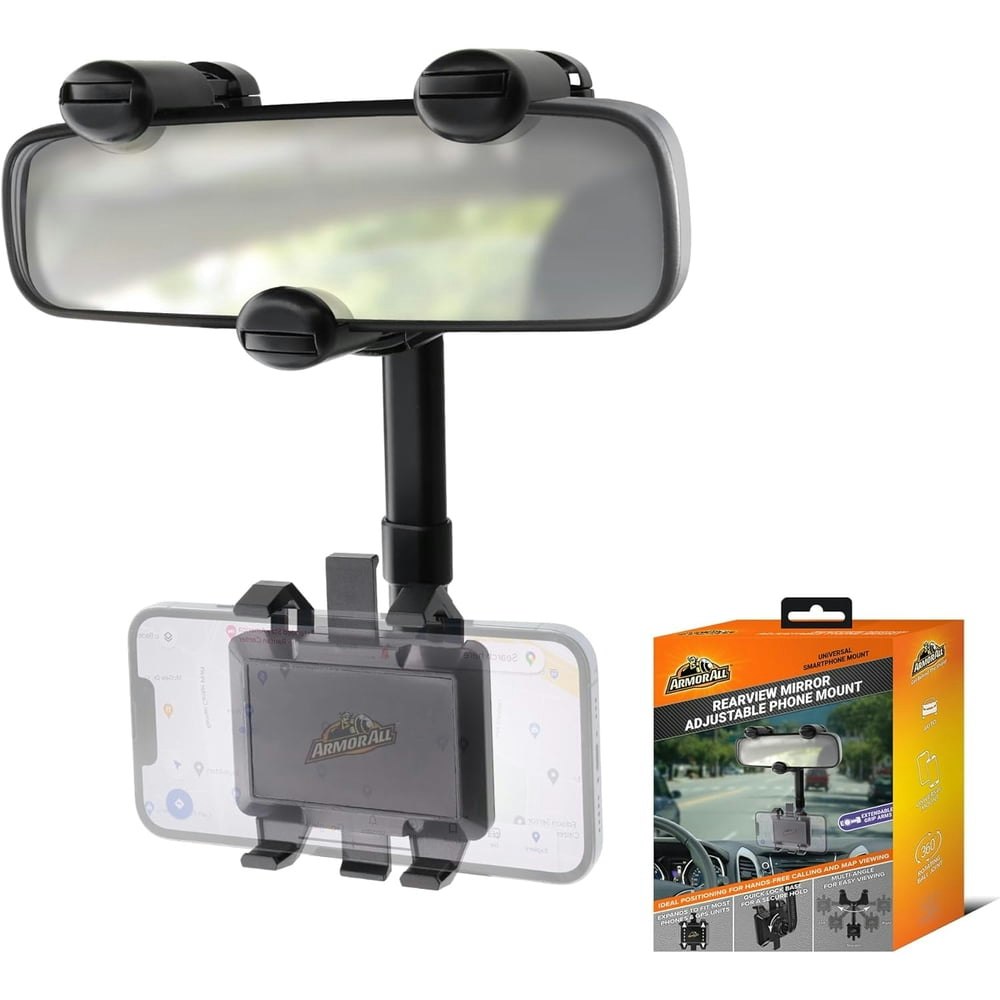 Armor All Rear View Mirror Car Phone Mount: $11.43 Armor All Rear View Mirror Car Phone Mount: $11.43