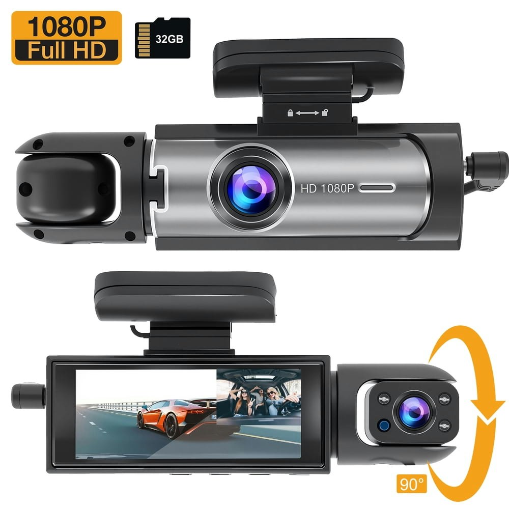 Henotian Dual-Lens 1080p Front and Cabin Dash Cam: $26.99 Henotian Dual-Lens 1080p Front and Cabin Dash Cam: $26.99