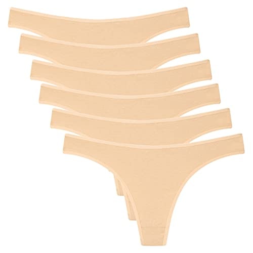 Elacucos Women's Cotton Breathable Thong Underwear 6-Pack: $7.64 Elacucos Women's Cotton Breathable Thong Underwear 6-Pack: $7.64
