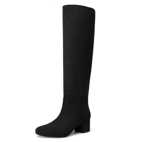 Athlefit Women's Knee High Chunky Heel Suede Boots: $45.99 Athlefit Women's Knee High Chunky Heel Suede Boots: $45.99