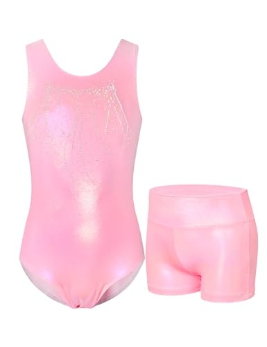 Girls Sleeveless Glitter Gymnastics Leotard: $14.44