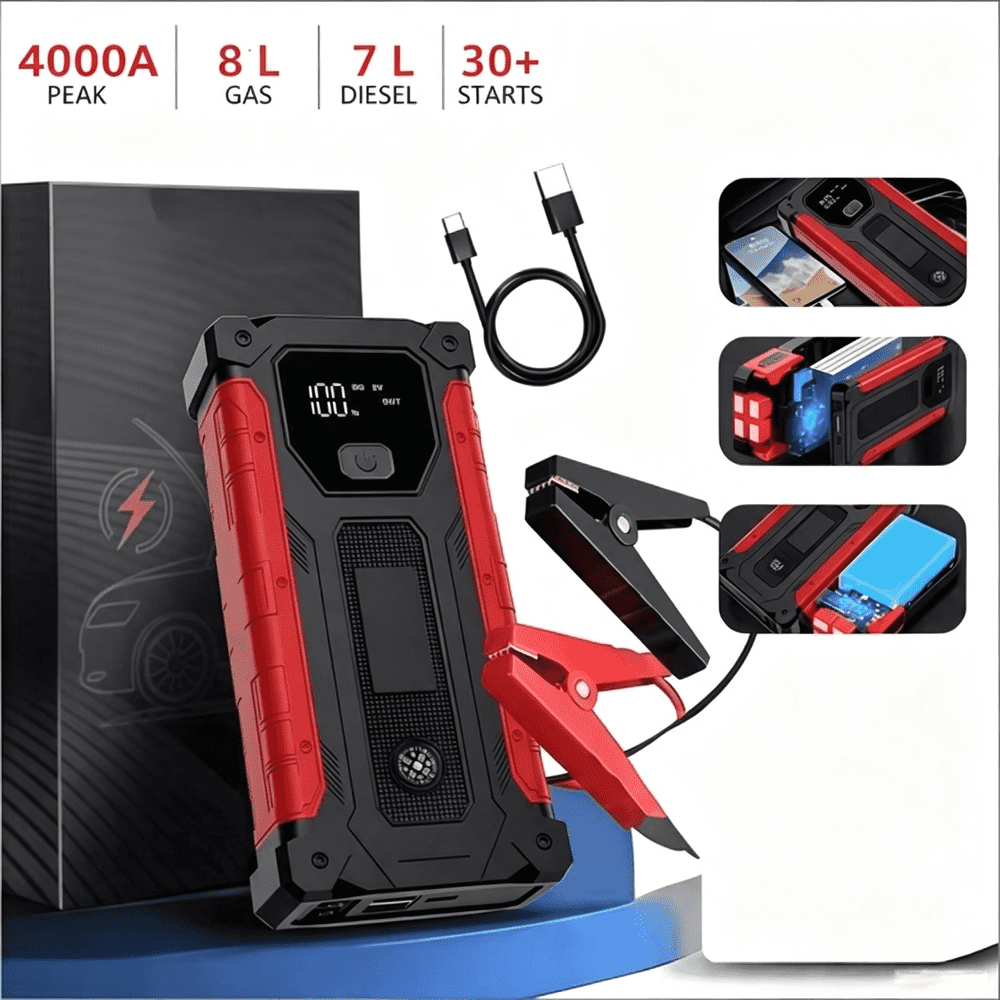 5,000A Car Battery Jump Starter and Power Bank: $32 5,000A Car Battery Jump Starter and Power Bank: $32