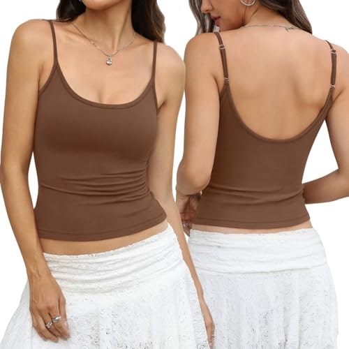 Easygala Women's Cotton Scoop Neck Camisole Tank Top: $13.98