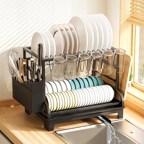 HomeCurated 2-Tier Foldable Dish Drying Rack: $25.89 HomeCurated 2-Tier Foldable Dish Drying Rack: $25.89