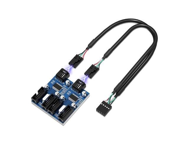 9-Pin USB Motherboard Header 1-to-4 Splitter Hub: $20.66