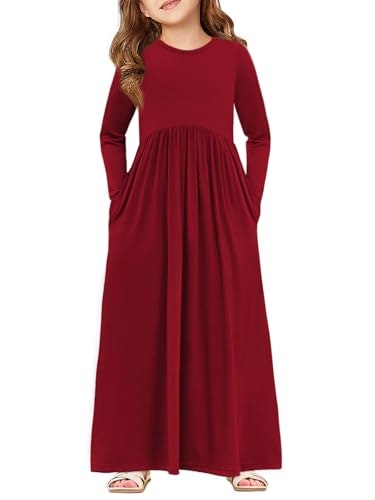 Haloumoning Girls' Long Sleeve Maxi Dress: $12.98 Haloumoning Girls' Long Sleeve Maxi Dress: $12.98