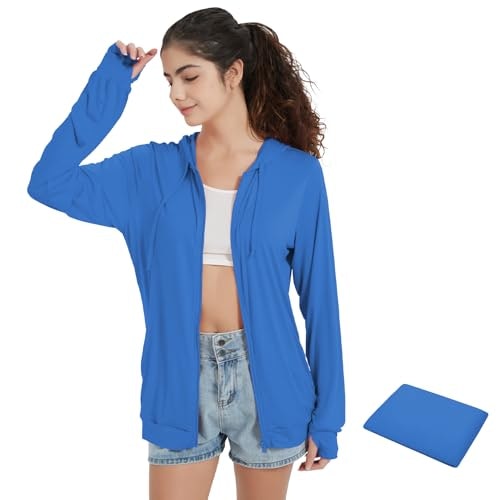QBK Women's Lightweight Zip-Up Hoodie: $23.79