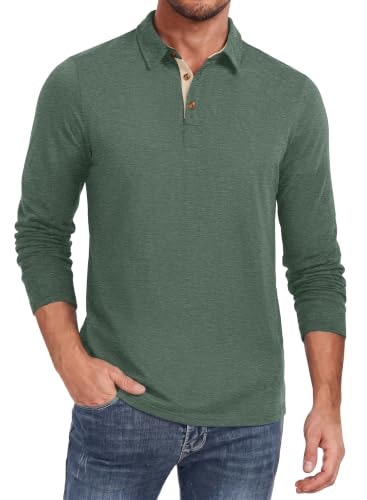 Pegeno Men's Classic Cotton Polo Shirt: $16.99