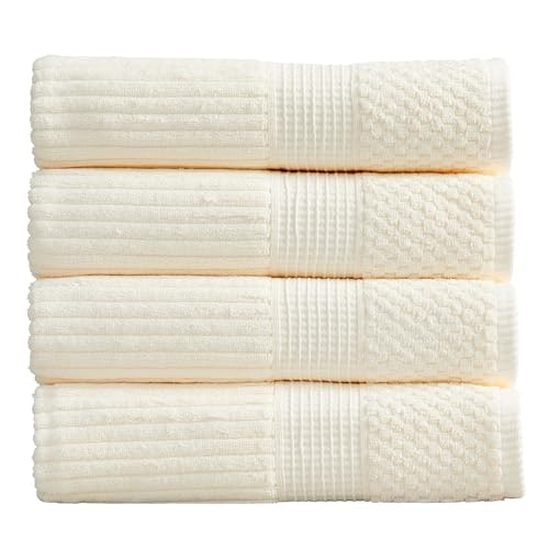 Springtree Home Textured Cotton Bath Towel 4-Pack: $39 Springtree Home Textured Cotton Bath Towel 4-Pack: $39