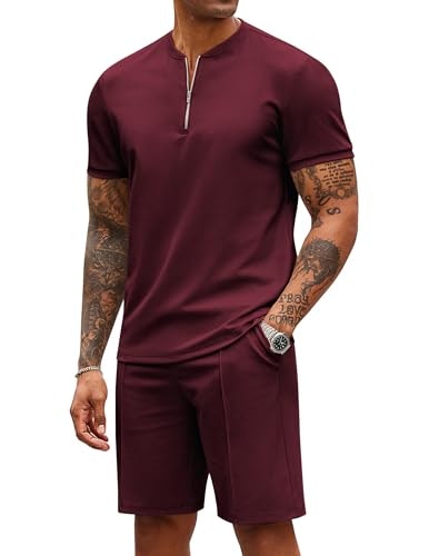 Coofandy Men's 2-Piece Short Sleeve Polo and Shorts Set: $33.99 Coofandy Men's 2-Piece Short Sleeve Polo and Shorts Set: $33.99