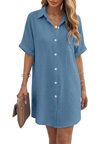 Angerella Women's Button-Down Coverup Blouse: $24.42