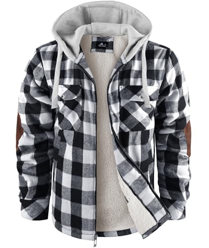 Wenttuo Men's Sherpa-Lined Flannel Plaid Jacket: $28.49 Wenttuo Men's Sherpa-Lined Flannel Plaid Jacket: $28.49