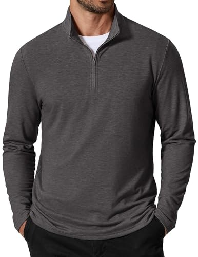 Coofandy Men's Quarter Zip Mock Neck Pullover: $17.98 Coofandy Men's Quarter Zip Mock Neck Pullover: $17.98