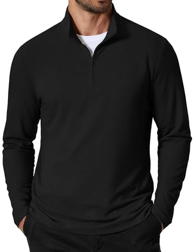 Coofandy Men's Quarter Zip Mock Neck Pullover: $14.98 Coofandy Men's Quarter Zip Mock Neck Pullover: $14.98