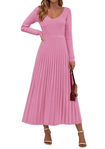 Prettygarden Women's Long Sleeve Pleated Maxi Sweater Dress: $45.04 Prettygarden Women's Long Sleeve Pleated Maxi Sweater Dress: $45.04