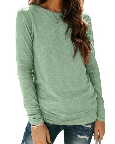 Sherosa Women's Long Sleeve Round Neck Basic Tee: $8.49 Sherosa Women's Long Sleeve Round Neck Basic Tee: $8.49