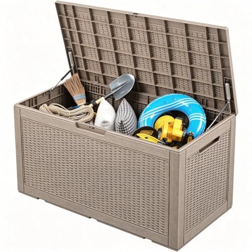 110-Gallon Waterproof Outdoor Deck Box: $75.99 110-Gallon Waterproof Outdoor Deck Box: $75.99
