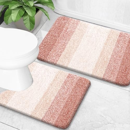 Olanly Microfiber Bathroom Rug 2-Piece Set: $32.98
