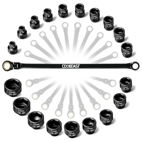 Flex Head Ratcheting Wrench Set 19-Piece: $42.49 Flex Head Ratcheting Wrench Set 19-Piece: $42.49