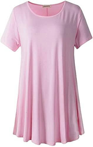 Larace Women's Plus Size Short Sleeve Tunic Shirt: $18.99