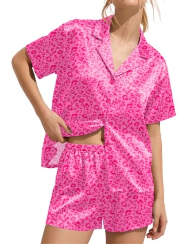 Ekouaer Women's Satin Short Sleeve Pajama Set: $9.99 Ekouaer Women's Satin Short Sleeve Pajama Set: $9.99