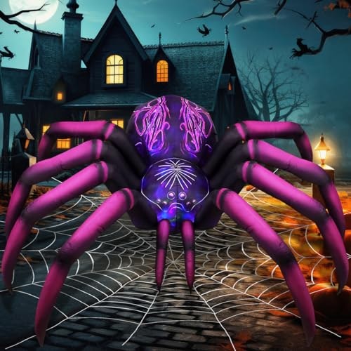 Comin 9-Foot LED Halloween Inflatable Spider: $38.99 Comin 9-Foot LED Halloween Inflatable Spider: $38.99