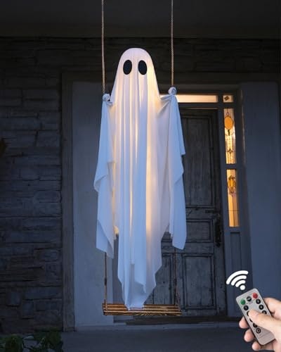 Merkyo 5-Foot Hanging Swing Ghost Halloween Decoration: $39.88 Merkyo 5-Foot Hanging Swing Ghost Halloween Decoration: $39.88