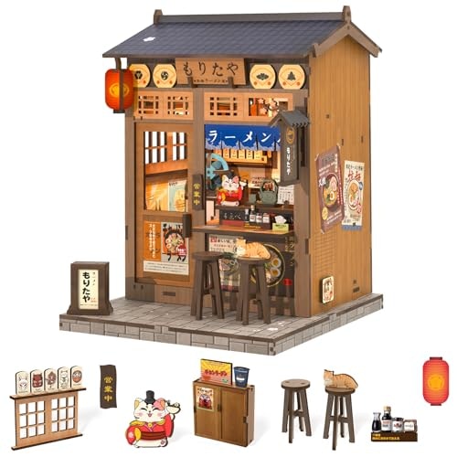 Fsolis Morita-Ya Ramen Japanese Book Nook DIY Miniature House Kit: $29.99 Fsolis Morita-Ya Ramen Japanese Book Nook DIY Miniature House Kit: $29.99