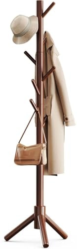 Pipishell 8-Hook Freestanding Wooden Coat Rack: $19.98