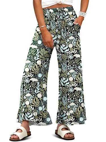 Kissmoda Women's High-Waisted Wide-Leg Palazzo Pants: $21.24