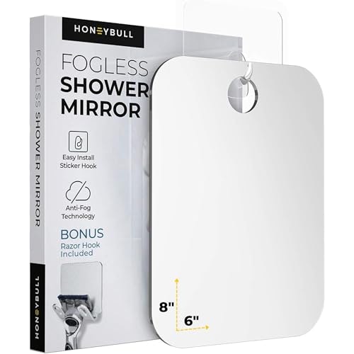 Honeybull 6x8-inch Fogless Shower Shaving Mirror: $13.48 Honeybull 6x8-inch Fogless Shower Shaving Mirror: $13.48