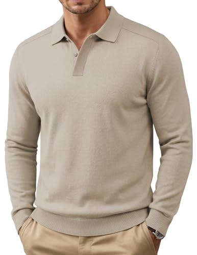Coofandy Men's Long Sleeve Knit Polo Sweater: $19.99 Coofandy Men's Long Sleeve Knit Polo Sweater: $19.99