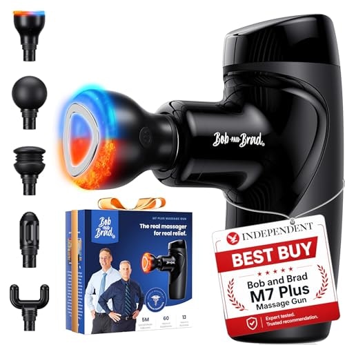 Bob and Brad M7 Plus Mini Massage Gun with Heat: $56.97