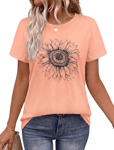 Sunflower Print Women's Short Sleeve Graphic T-Shirt: $8.09 Sunflower Print Women's Short Sleeve Graphic T-Shirt: $8.09