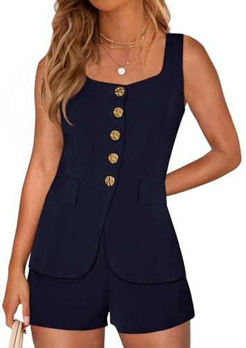 Prettygarden Women's Button Down 2-Piece Matching Set: $44.98