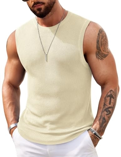 Coofandy Men's Knitted Sleeveless Tank Top: $16.14 Coofandy Men's Knitted Sleeveless Tank Top: $16.14