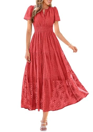 Prettygarden Women's Embroidered Maxi Wedding Guest Dress: $45.88 Prettygarden Women's Embroidered Maxi Wedding Guest Dress: $45.88